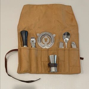 Canvas Travel Rollup Bartender Tool Kit